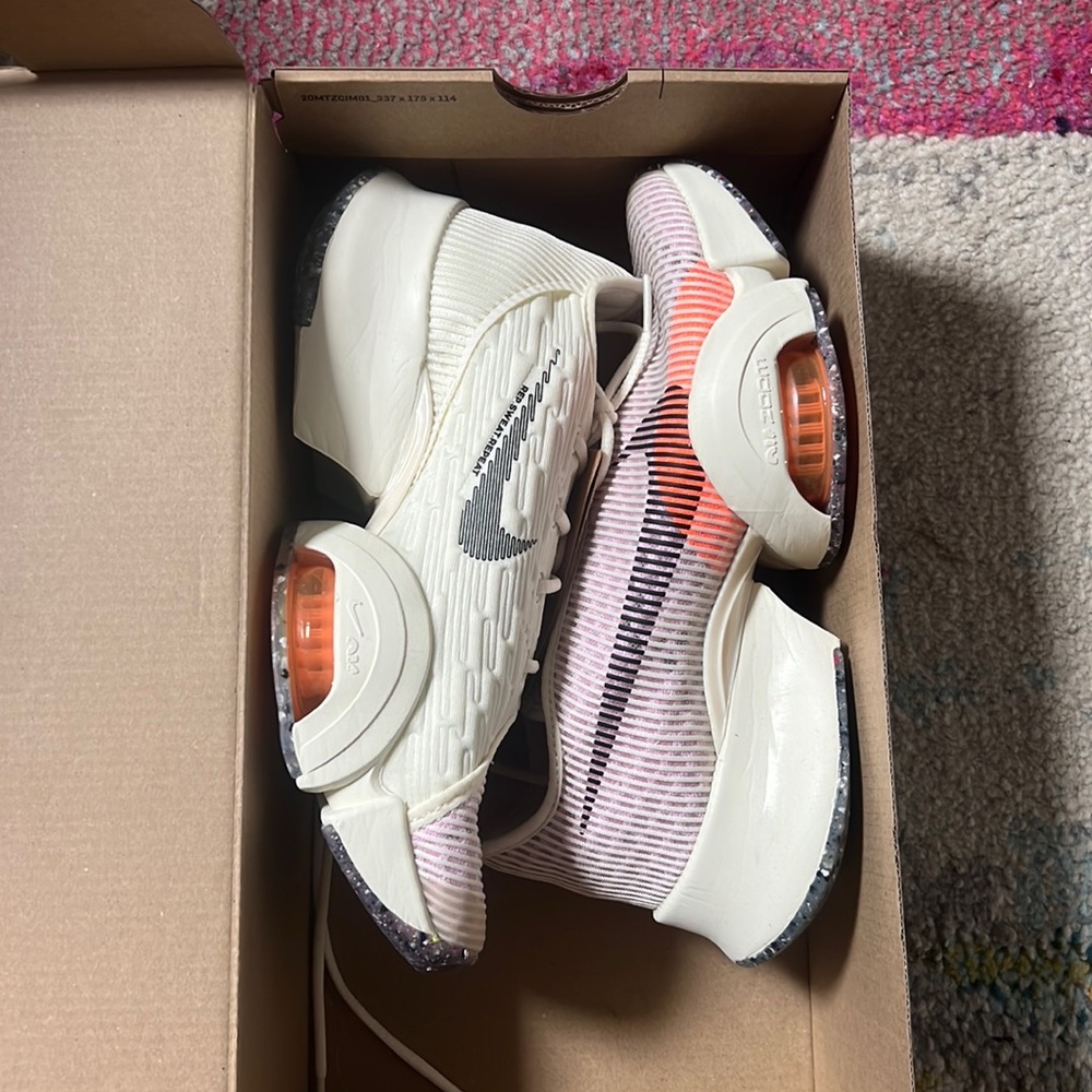 Nike Women's Cream Pink Orange React Vision Sneakers